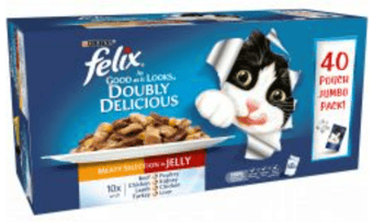 picture of Felix Pouch As Good As It Looks Doubly Delicious Cat Food 40 Pack 100g - [BSP-610711]