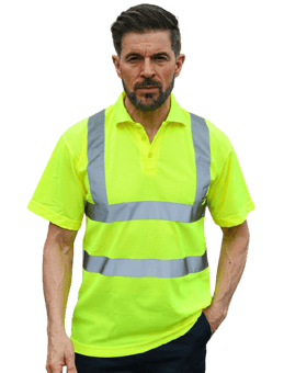 picture of Korntex Yellow Hi Vis Polo Shirt - KTX-KXPOLOG