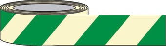 Picture of Spectrum 40mm x 10m Green Chevron Photoluminescent Tape  - SCXO-CI-13020