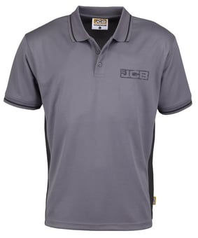 picture of JCB - Trade Grey/Black Performance Polo - 175gsm - PS-D+IA