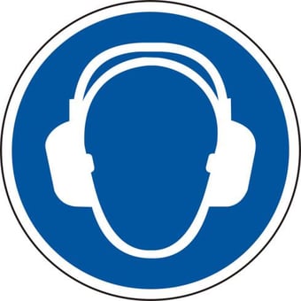 Picture of Spectrum 400mm dia. Ear Protection Symbol Floor Graphic - SCXO-CI-13024