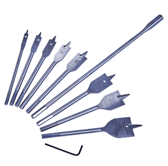 picture of Amtech 8 Piece Flat Wood Bit Set with 30mm Extension - [DK-F1435]