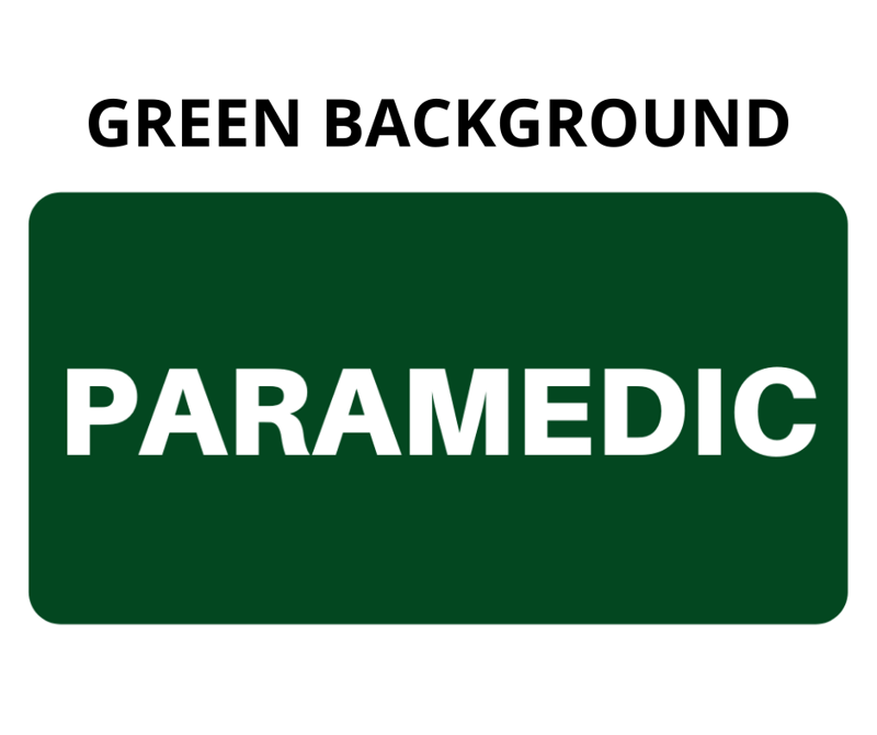 picture of PARAMEDIC Insert Card for Professional Armbands - [IH-AB-PMED]