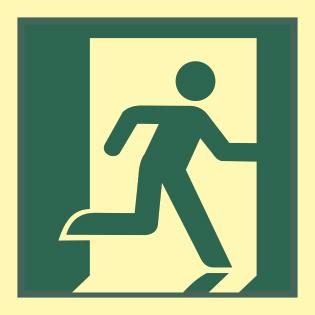 picture of Spectrum Running Man Symbol - Right – PHS 150 x150mm – [SCXO-CI-17041]