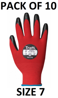 picture of X-DURA Flat Nitrile - Size 7 - Pack of 10 - TS-TG1170-7X10 - (AMZPK2)