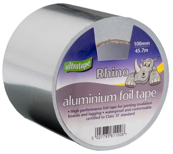 picture of UltraTape Rhino Aluminium Foil Tape - 100mm x 45.7m - [ULT-08061005030WLUL]
