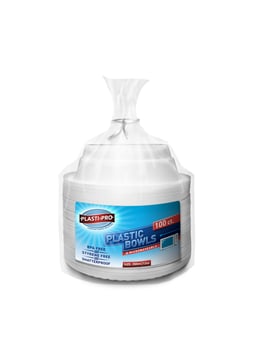 Picture of PlastiPro - Disposable Plastic Bowls - 8 x Packs of 100 - 12 oz - White - [GCSL-PH-53012060] - (DISC-W)