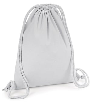 Picture of Westford Mill Organic Premium Cotton Gymsack - Light Grey - [BT-W260-LGRY]