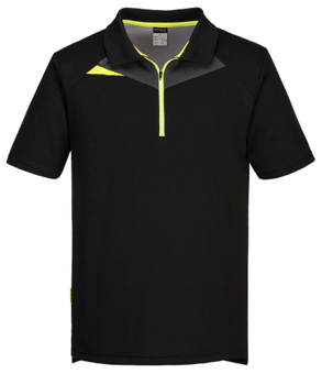 Picture of Portwest - DX4 Polo Shirt S/S - Polyester Pin Mesh - Black - PW-DX410BKR