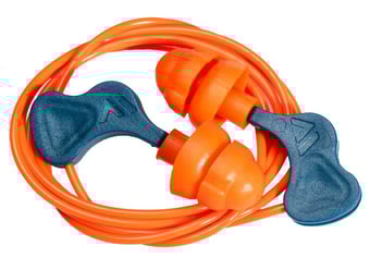 picture of Portwest EP23 Easy Fit TPR Corded Ear Plugs - 50 Pairs - Orange - [PW-EP23ORR]