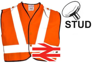 picture of UNDERGROUND Pull Apart Mini Tracker Orange Hi-Vis Waistcoat - GO/RT 3279 - ST-34681