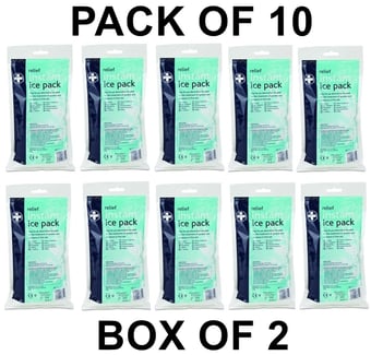 picture of Relief Instant Ice Pack - 30cm x 13cm - Box of 2 x 10 packs - [RL-710X2] - (AMZPK)