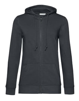 picture of B&C Women's Organic Zipped Hood - Asphalt Grey - RLW-BA02FASPH