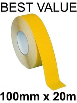 picture of Yellow Anti-Slip Self Adhesive Tape - 100mm x 20m Roll - Amazing Value - [PV-AST100Y]