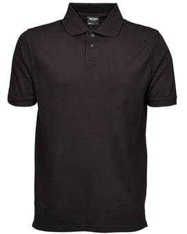 picture of Tee Jays Men's Black Heavy Pique Polo Shirt - BT-TJ1400-BLK