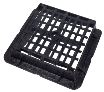 picture of Hinged Gully Grating and Frame - Suitable for Pedestrian Areas and Cycle routes - One-way streets and roundabouts - 592(L) x 538(W) x 100(H) - CD-185