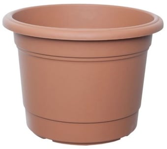 picture of Whitefurze 25cm Round Milano Planter - Terracotta - [WHF-G01R253]