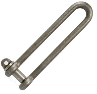 Picture of 3.75t WLL Long Dee Piling Shackle cw Screw Collar Pin - [GT-HTLDP3.75]