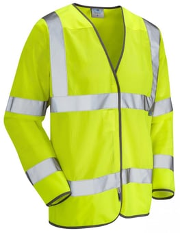 picture of Burrington - Long Sleeved Yellow Coolviz Hi-Vis Superior Waistcoat - LE-S20-Y