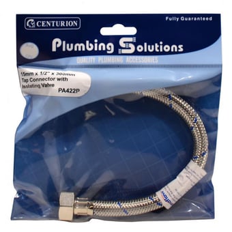 Picture of 15mm x 1/2" x 300mm Tap Connector with Isolating Valve - CTRN-CI-PA422P
