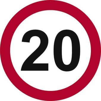 picture of Spectrum 450mm Dia. Dibond 20mph Road Sign - Without Channel – [SCXO-CI-14024-1]