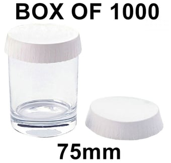 picture of Paper Glass Covers - White - 75mm - Box of 1000 - [MCS-GC75] - (LP)
