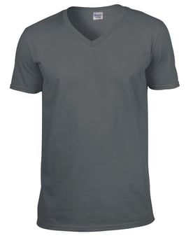 Picture of Gildan Softstyle Adult V-Neck T-Shirt Charcoal Grey - BT-64V00-CHA