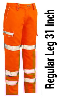 picture of Pulsar Rail Spec Combat Hi Vis Orange Trouser - Regular Leg 31" - PR-PR336-RL - (PS)