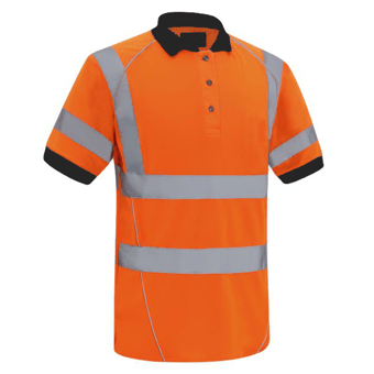 picture of Aqua Premium S/S Hi-Vis Orange Polo Shirt - FU-PS020-O
