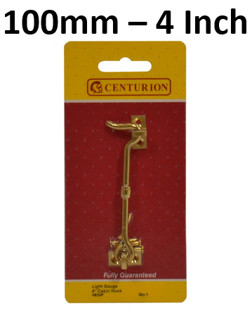 picture of PB Light Gauge Cabin Hook- 100mm (4") - Single - [CI-HE55P]