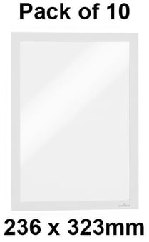 picture of Durable Self-adhesive Infoframe Duraframe White A4 - 236 x 323mm - Pack of 10 - [DL-488202]