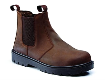 picture of Rugged Terrain Dark Brown Waxy Leather Chelsea Boots SBP SRC - BN-RT502DB - (NICE)
