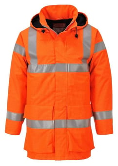 picture of Portwest - Bizflame Rain Hi-Vis Multi Lite Orange Jacket - PW-S774ORR