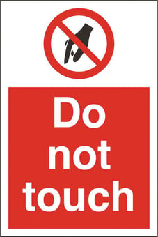 Picture of Do Not Touch Sign LARGE - 400 x 600Hmm - Rigid Plastic - [AS-EC46-RP]