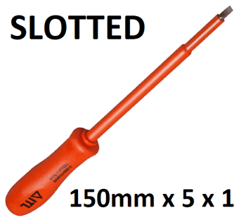 picture of ITL - Insulated Flat Screwdriver - 150mm x 5 x 1 - Slotted - [IT-01890]