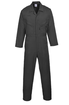 Picture of Portwest - Liverpool Zip Coverall - Regular Leg - Black - 245g - PW-C813BKR