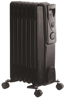 picture of Kingavon 1.5kW 7 Fin Black Slimline Oil Filled Radiator - [BB-OR110]