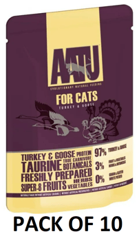 picture of AATU Cat Pouch Turkey & Goose Wet Cat Food 10 x 85g - [CMW-AATUCP6]