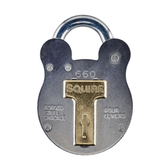 Picture of Squire Large Old English Galvanised Steel Padlock 4 Lever - [SQR-660]