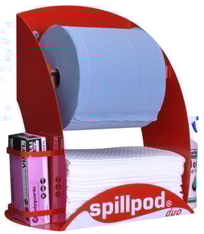 picture of Spillpod Duo Oil & Fuel Unit - Absorbent Pads & Blue Paper Roll - [FN-S2661]