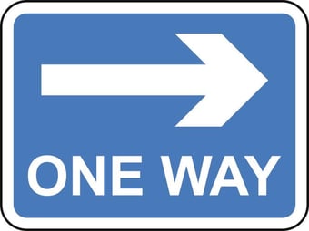 Picture of Spectrum 600 x 450mm Dibond ‘ONE WAY Right Arrow’ Road Sign - Without Channel - [SCXO-CI-13082-1]