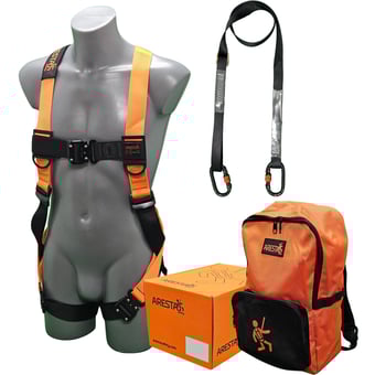picture of ARESTA Restraint Kit MEWP KIT 3 With EEZE KLICK SYSTEM In Backpack - Single Point - EN361 EN358 EN362 - [XE-AK-M03]