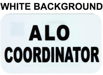 picture of Alo Coordinator Insert Card for Professional Armbands - White Background - [IH-AB-ACW] - (HP)