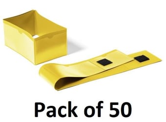 picture of Durable - Pallet Foot Sleeve 145 x 75 mm - Yellow - Pack of 50 - [DL-172404]