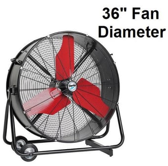 picture of 36" Extra High Output Drum Fan - 230V - 2 Speed Control - [CK-CAMAX36]