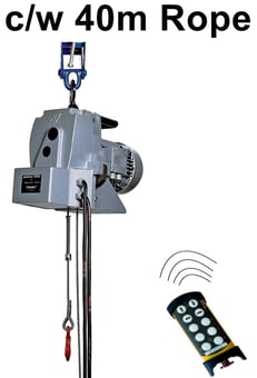 picture of Tractel TR50 500kg 110volt Minifor Electric Wire Rope Hoist - Remote Control - 40mtr - [TRC-58909-61989] - (LP)