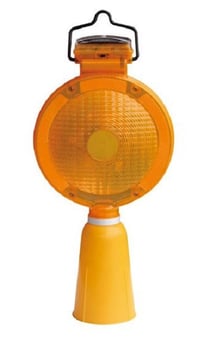 picture of Way4Now - Solar Powered Roadsafe Traffic Cone Amber LED Barricade Light - [SHU-CL-1Y]