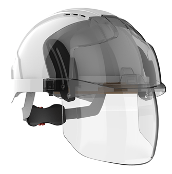 Picture of JSP - The All New EVO VISTAshield White/Smoke Safety Helmet - Vented - [JS-AMD170-005-F00]