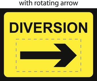 picture of Spectrum 1050 x 750mm Temporary Sign & Frame – Diversion With Reversible Arrow – [SCXO-CI-14004]