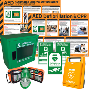 picture of Mindray C1A Fully Automatic AED Bundle with Cabinet - [SA-K3049] - (LP)